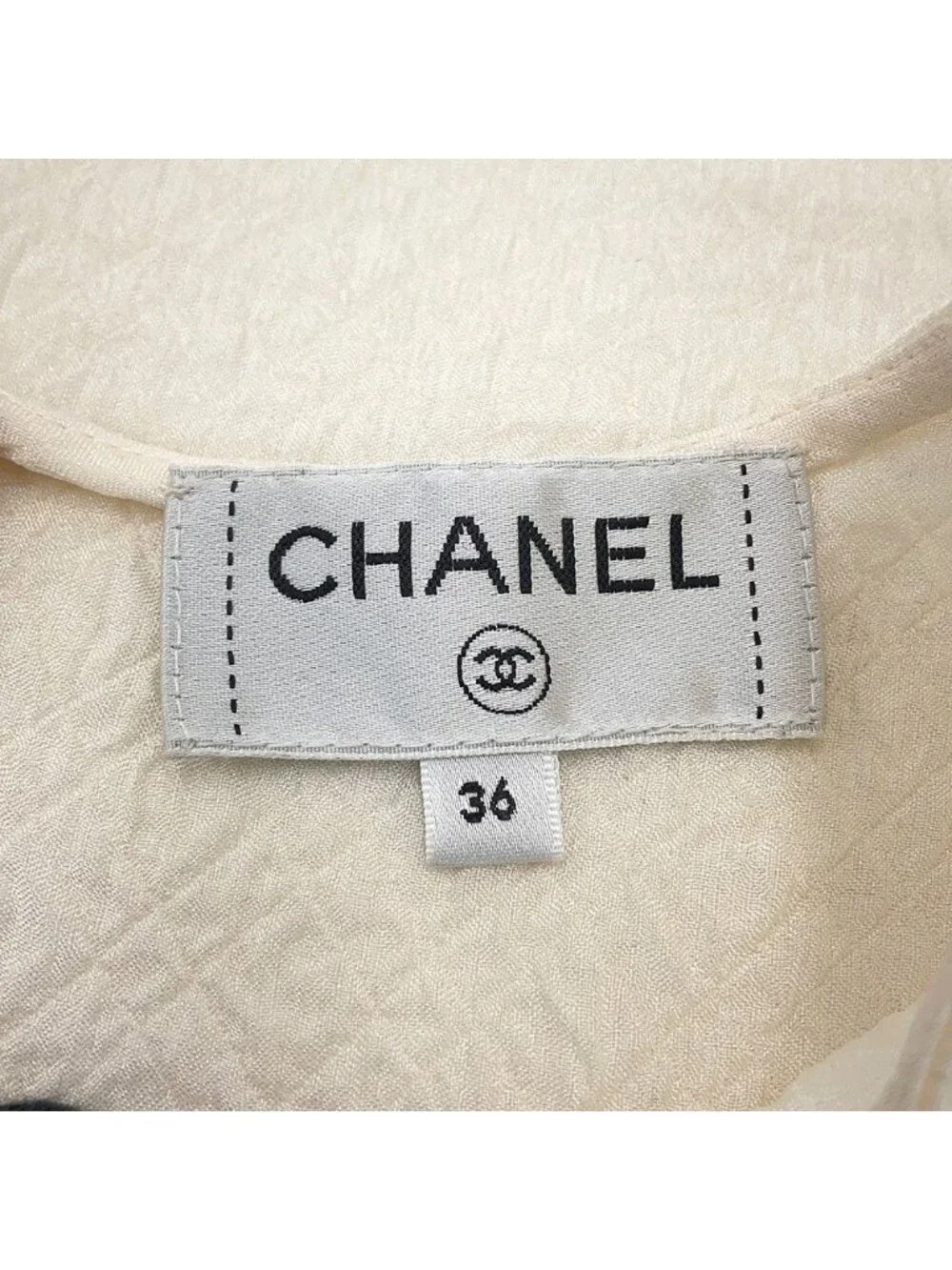Chanel Short Sleeve T-Shirt Silk 36 Top
